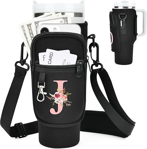 Miniatura 44 de Initial Water Bottle Holder with Strap for Stanley 40 oz Tumbler/Simple Modern 40 oz Tumbler,Water Bottle Carrier Bag with Strap,Personalized A-Z