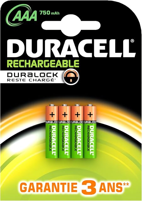 Duracell Stay Charged Rechargeable AAA (LR03) Batteries 750 mAh