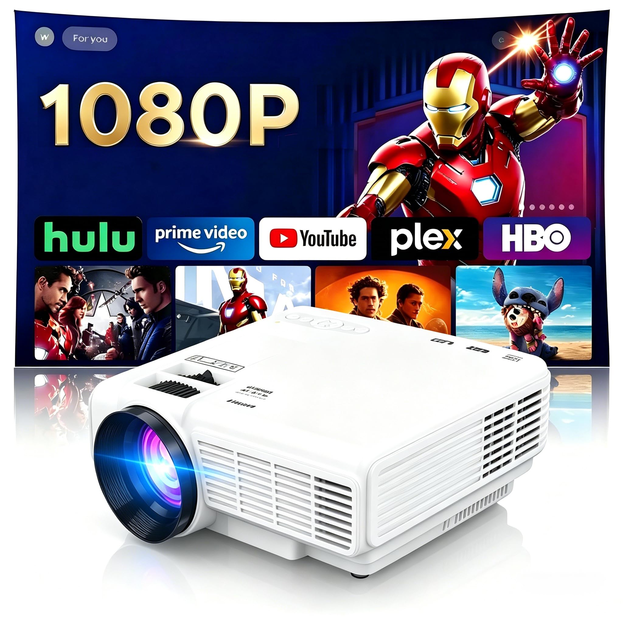 TMY 1080P Full HD Portable Mini Projector