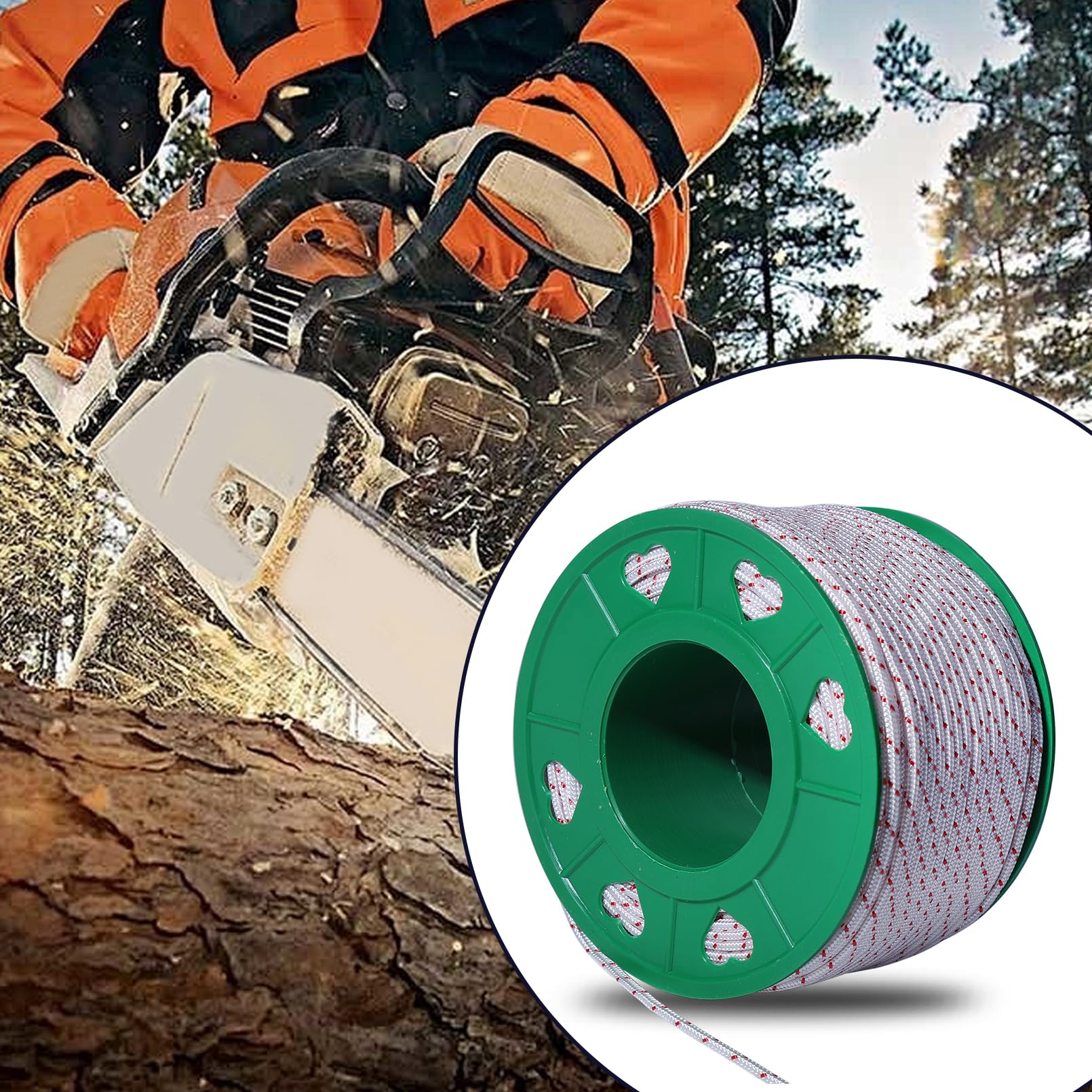 Corde de lanceur pour tondeuses, tronçonneuses, coupe-bordures, débroussailleuses et pièces moteur Craftsman, Husqvarna, Stihl et Honda, avec Poignées de tirage