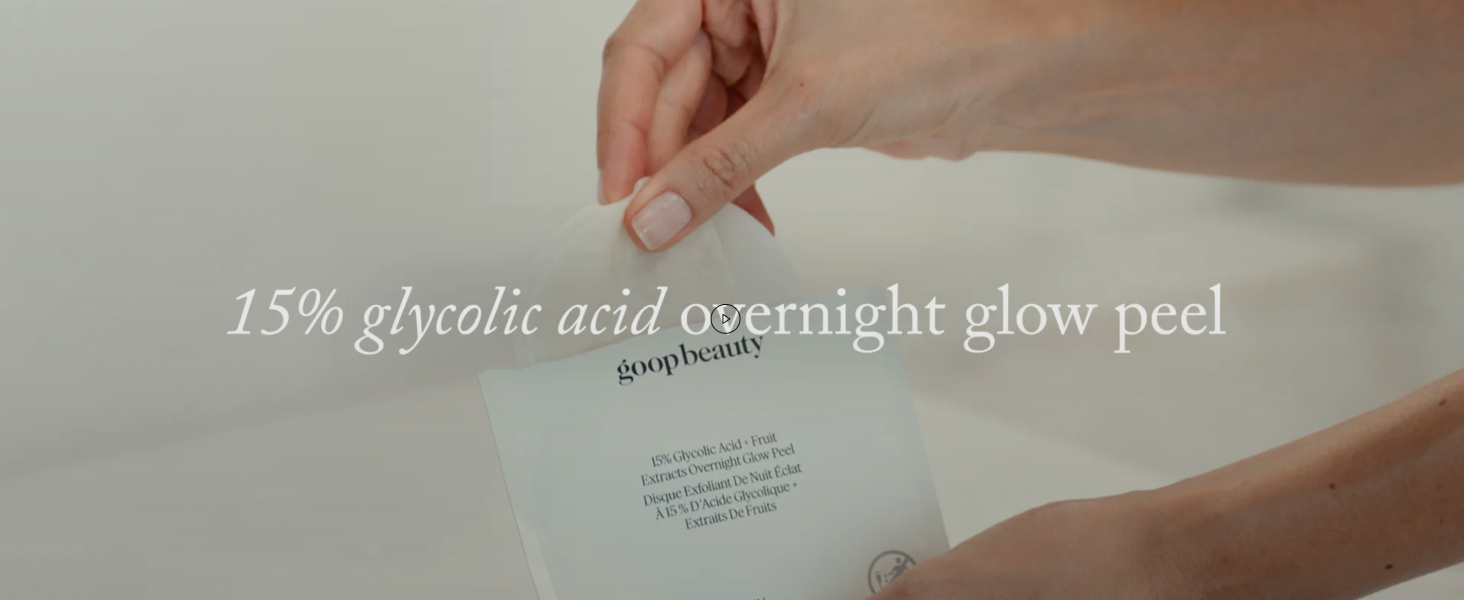 goop Beauty 15% Glycolic Acid Exfoliating Pads | Inspired by a Professional Chemical Peel | Refines & Retexturizes for Glowing Skin | Paraben and Silicone Free | 4 pack