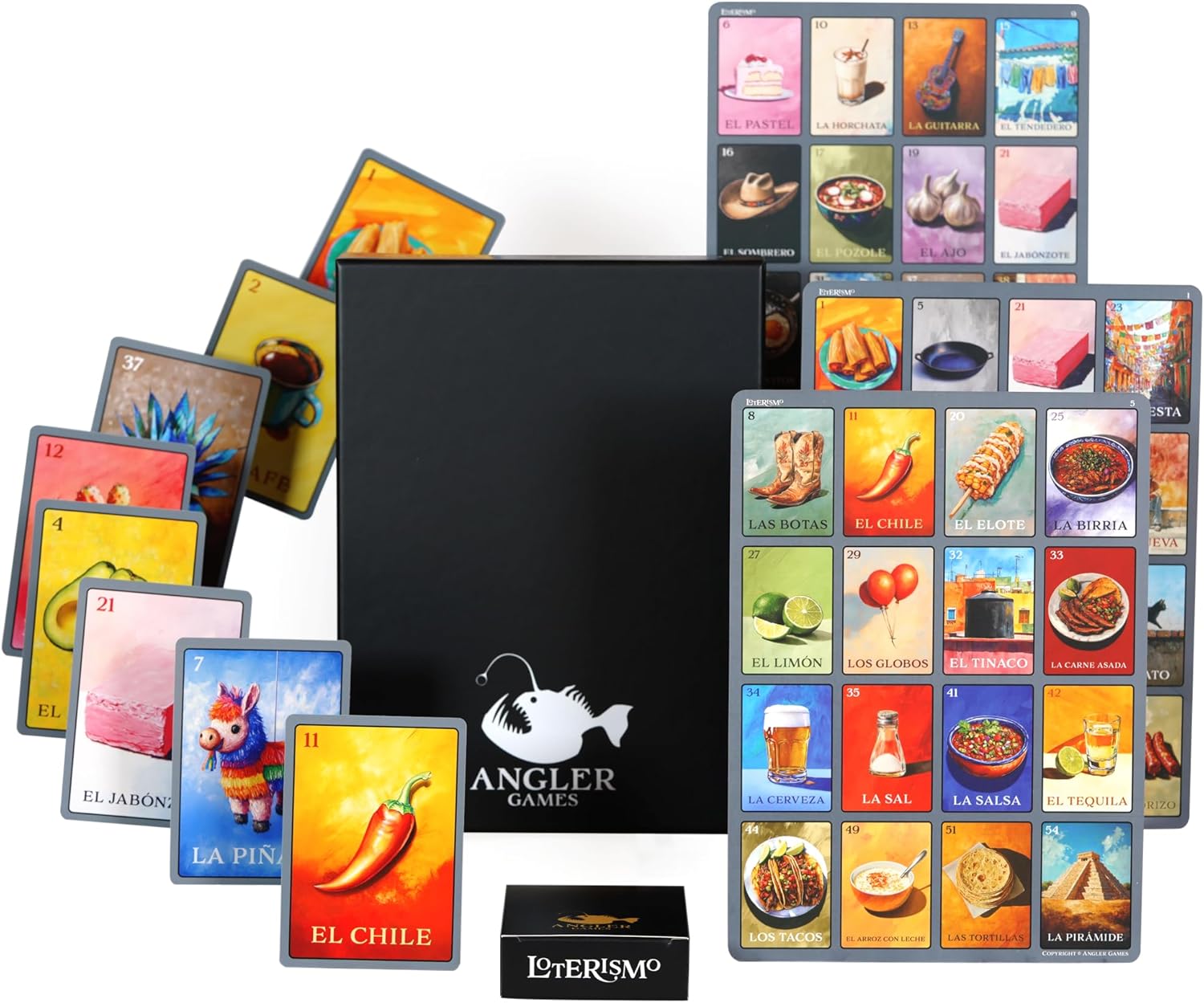 LOTERISMO – Lotería Reimagined, Featuring 54 All-New Cards with Food, Characters & Icons from Mexican Culture (15 Players)