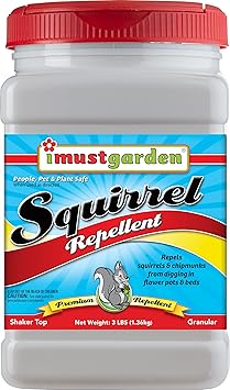 I Must Garden Squirrel Repellent - 3lb Granular - Stops Digging in Flower Pots and Beds
