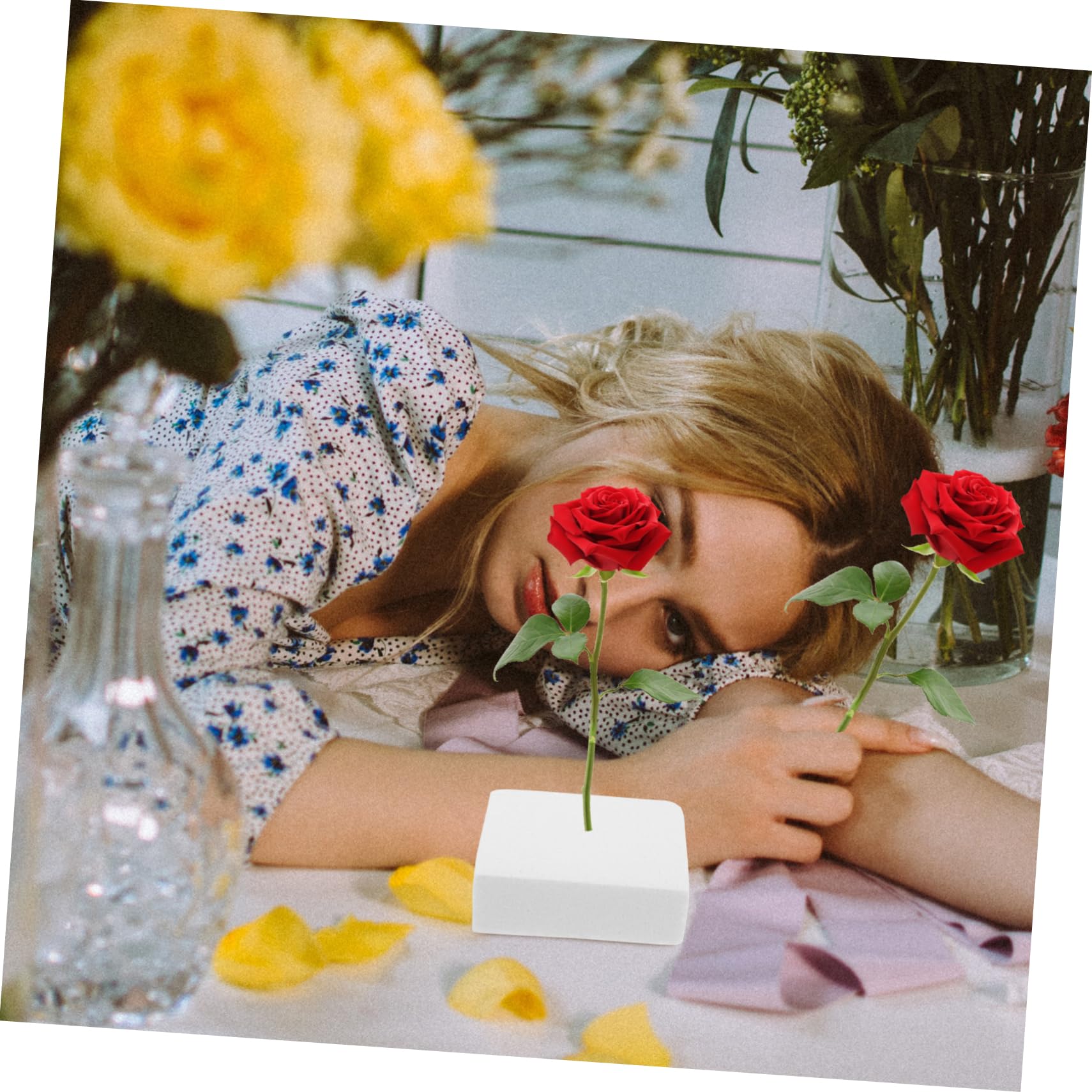 ERINGOGO DIY Floral Foam Multi-use Florist Floral Foam for Artificial Flowers Cake Models