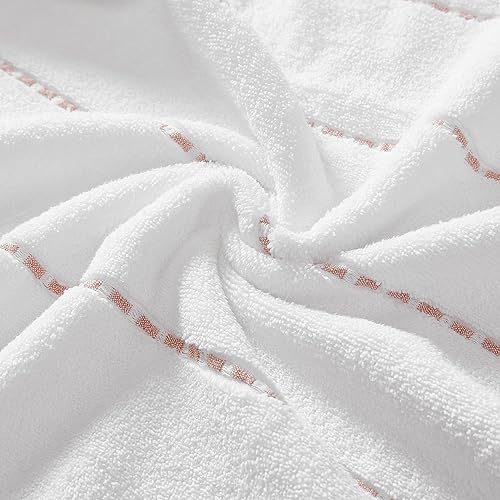 Miniatura 8 de Tommy Bahama, Juego de toallas de baño de algodón suave, altamente absorbentes y de peso medio, 3 piezas, color naranja liso Ridley