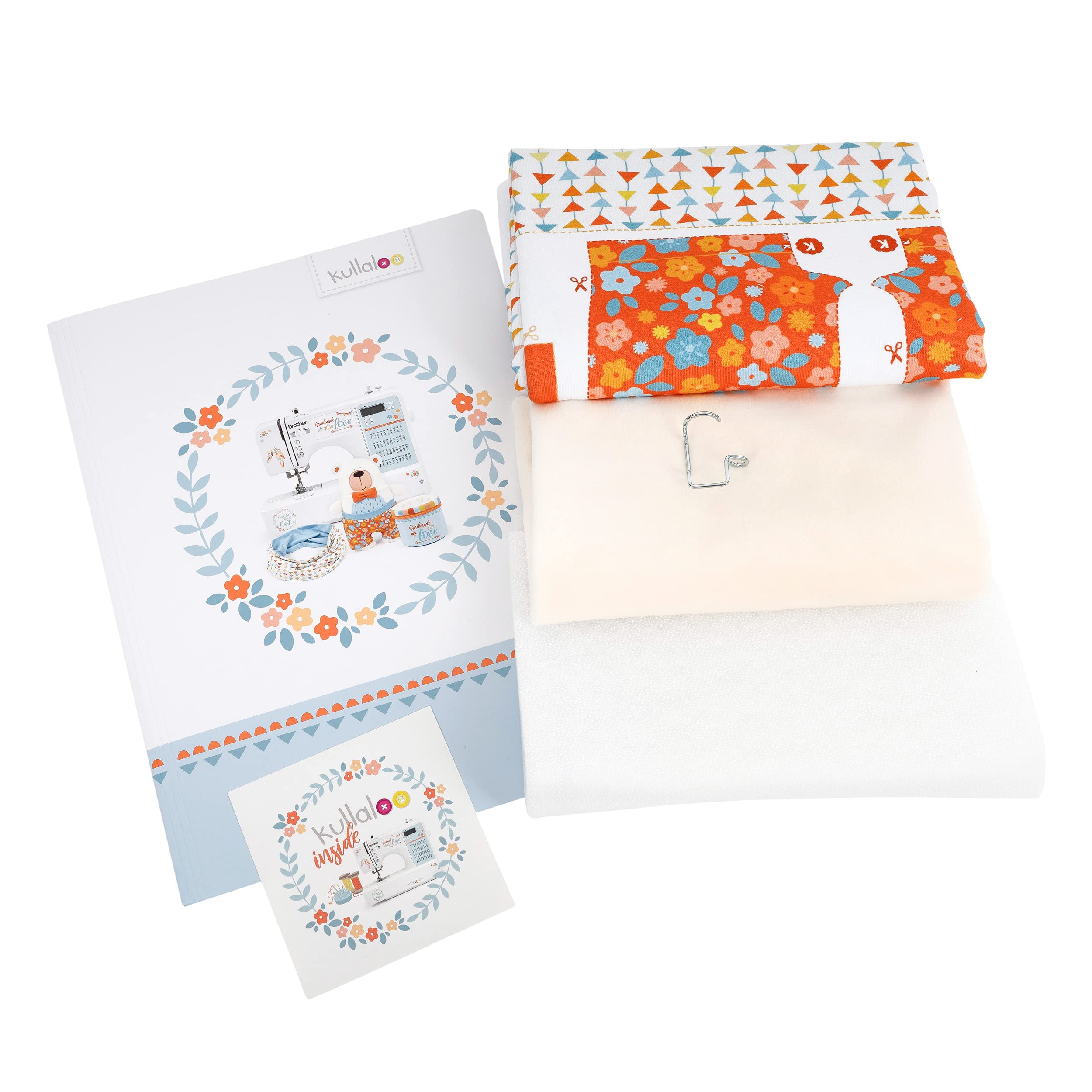 Brother FS40s Computer Nähmaschine perfekt für Fortgeschrittene und Nähanfänger mit kullaloo Nähkurs Material Set umfangreichem Zubehör Sticker zum Verzieren der Maschine kindersicher mit Fingerschutz