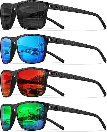 STORYCOAST Gafas de sol polarizadas para hombres y mujeres, clásicas, cuadradas, deportivas, pesca, correr, golf, gafas de sol, protección UV