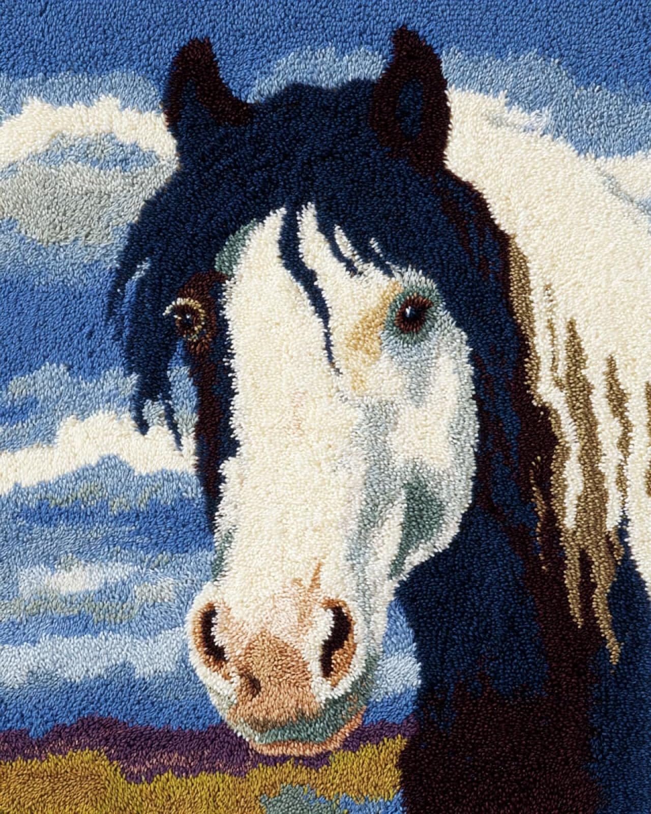 Wallphantom Latch Hook Rug Kits,Animal Horse