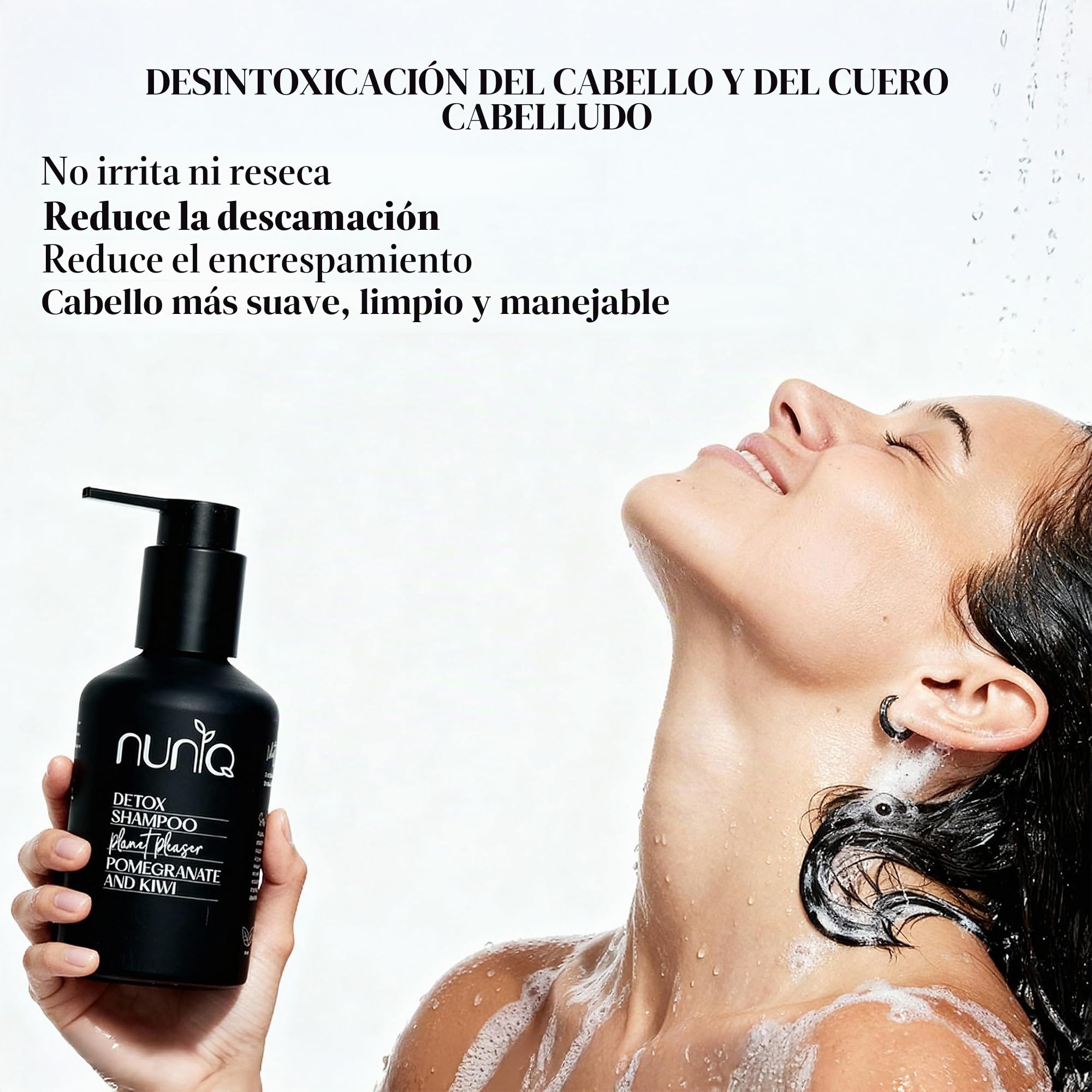 Pack Champú + Acondicionador Sin Sulfatos ni Siliconas 2×250 ML, Rutina Detox para Cuero Cabelludo Sensible y Cabello Seco, Fino o Rizado, Hidratación y Control del Frizz, Vegano & Eco-Friendly