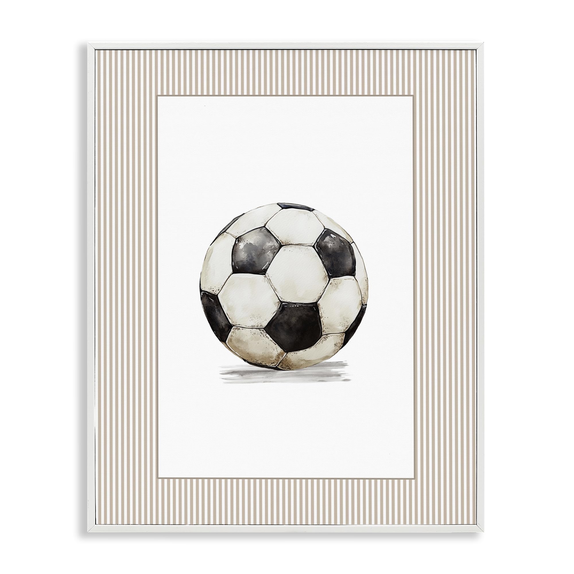 Stupell Industries Vintage Soccer Ball Illustration 'Vintage Sports Soccer Ball'| Framed Giclee Art