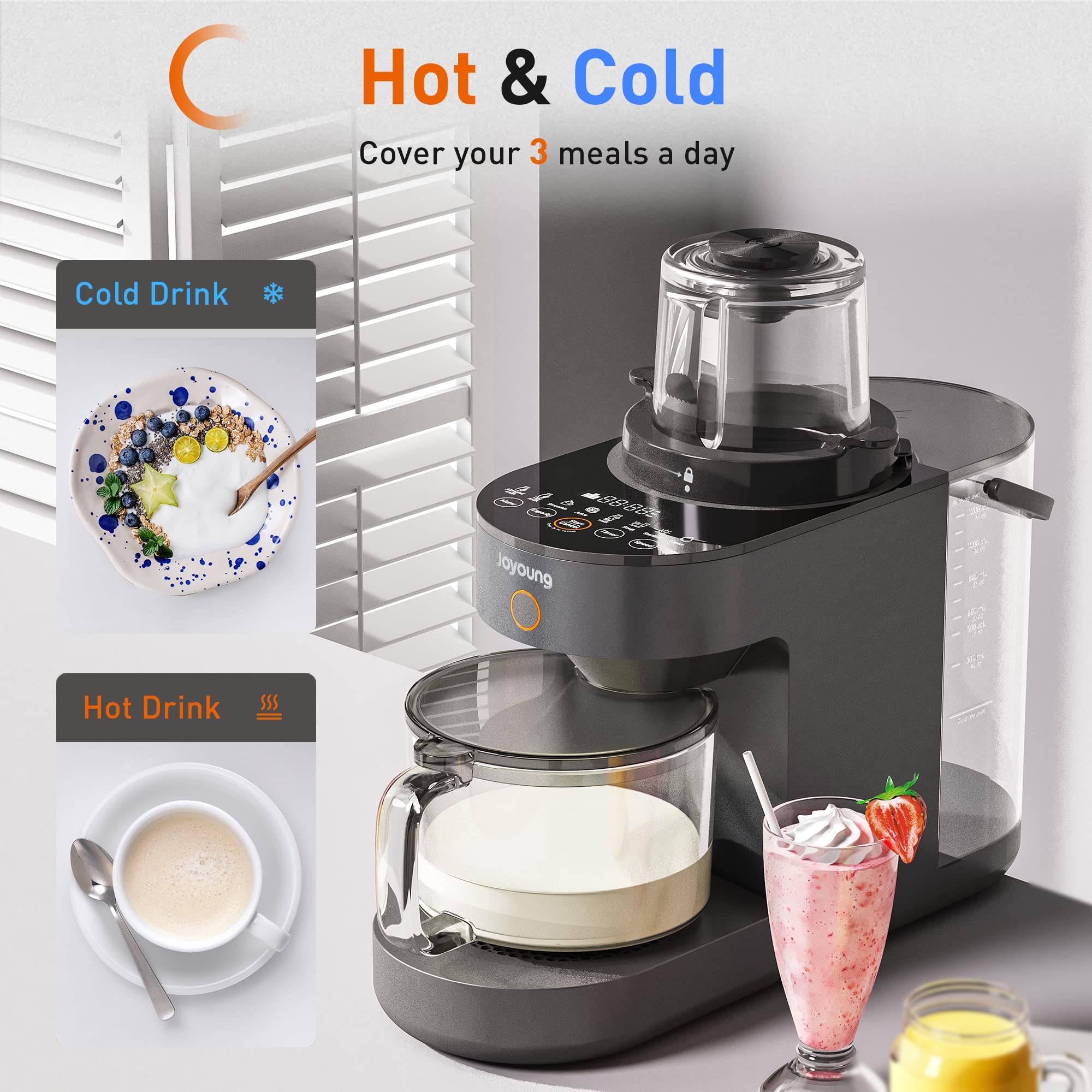 Buy JOYOUNG Blender Fully Automatic, Soy Milk Maker, Glass Blender Cold