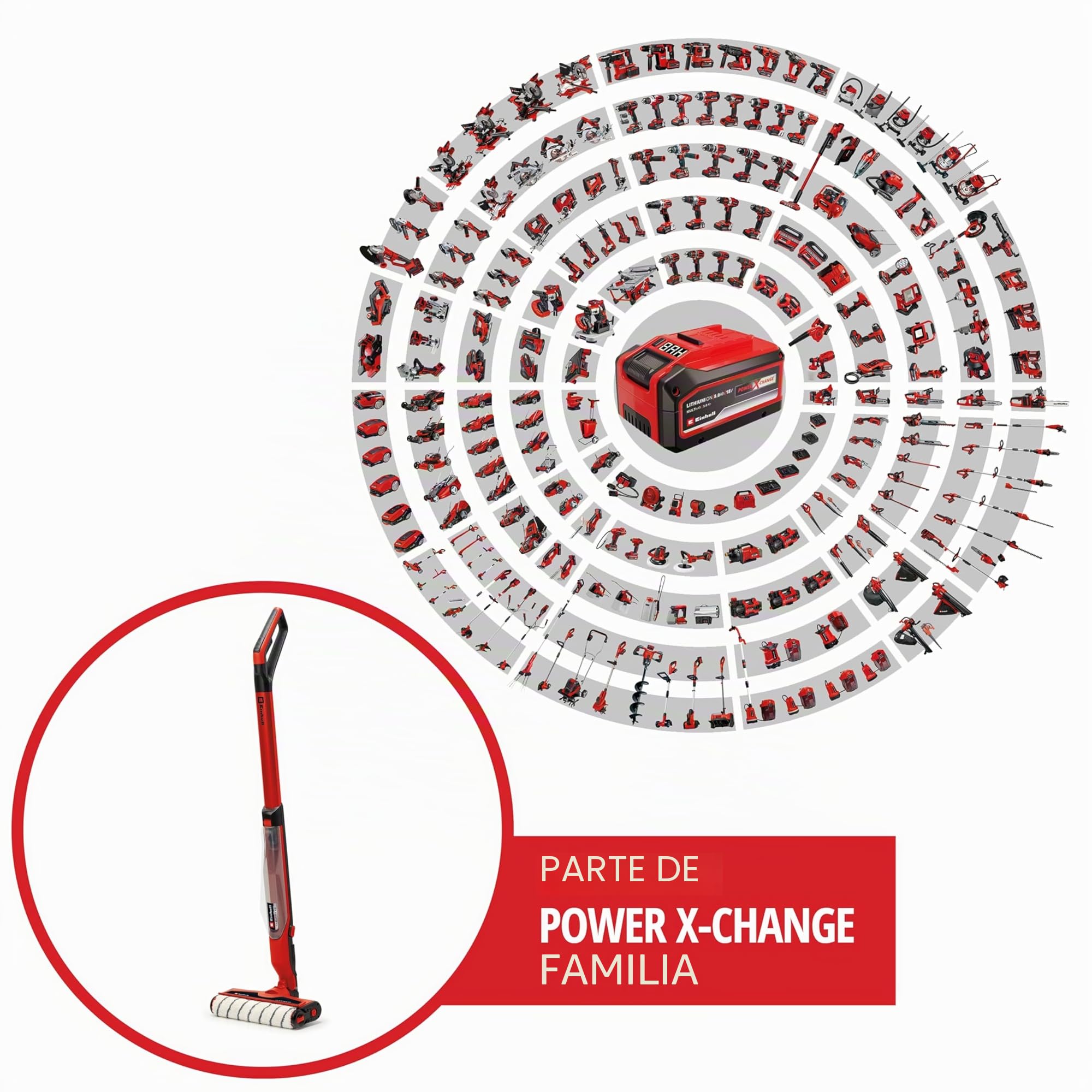 Einhell Limpiador de suelos duros con batería CLEANEXXO Power X-Change (18 V, cepillo cilíndrico de 290 mm, modo BOOST, función de autolimpieza, suministro de agua controlable, sin batería)