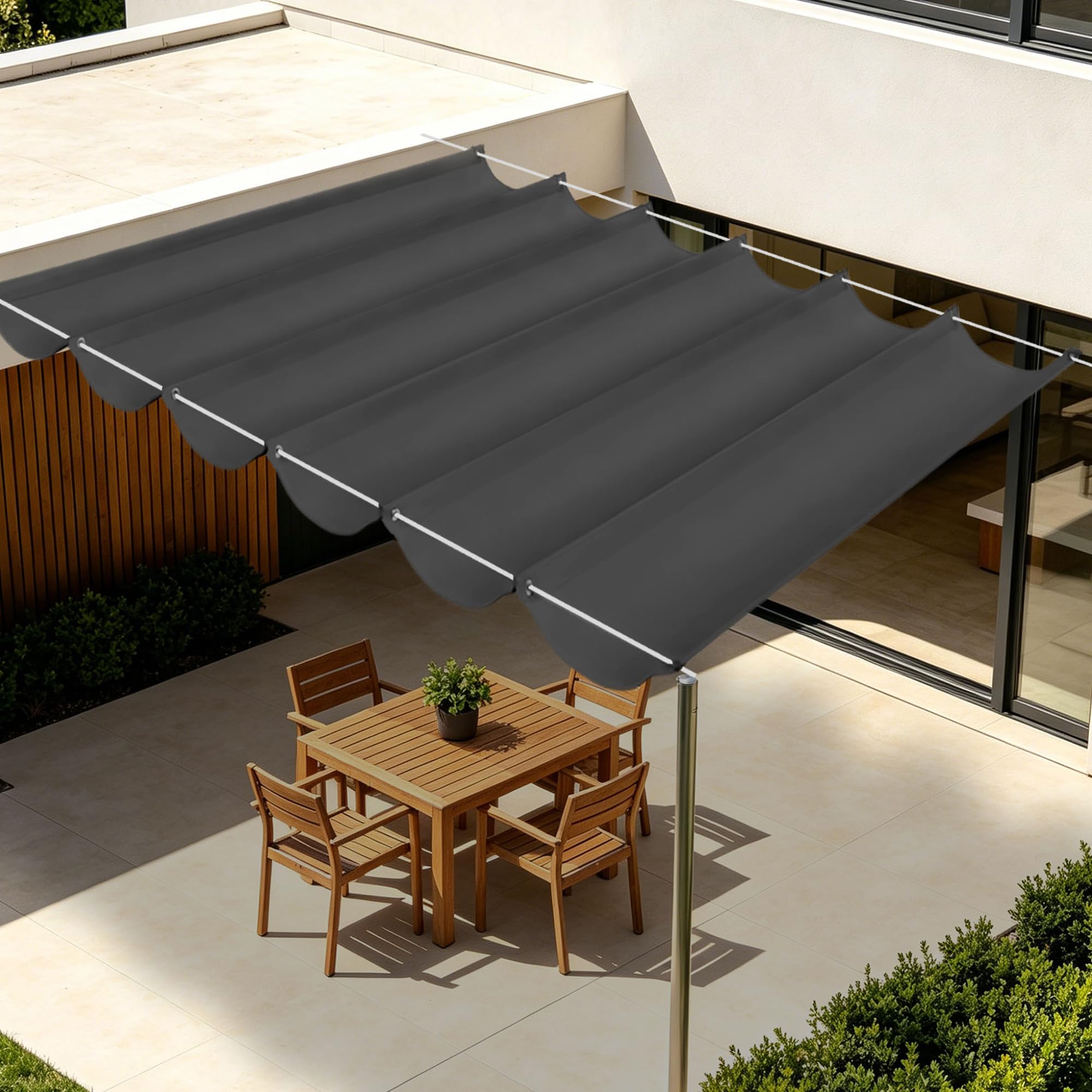 Toile imperméable rectangle 200x300 pour repas en terrasse