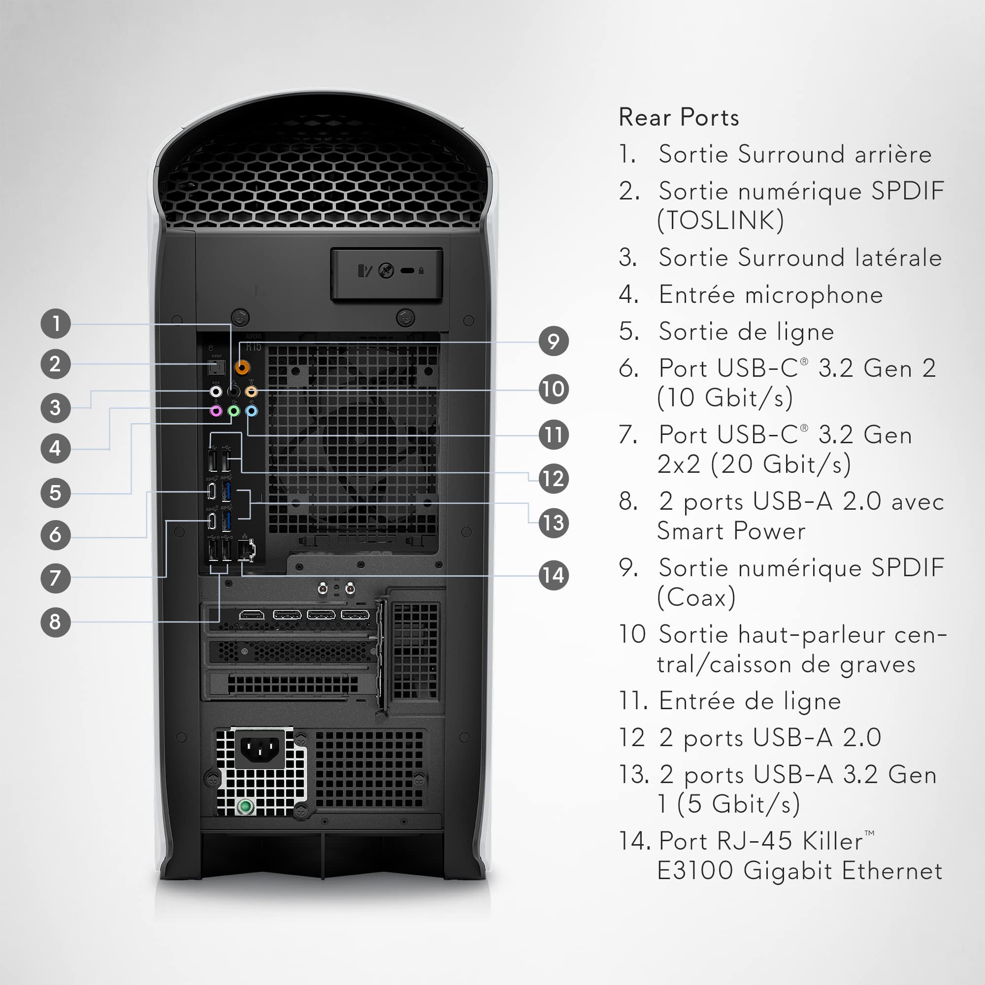 Alienware Aurora R15 Gaming Desktop Computer, Intel Core i7