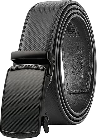 Lavemi Men's Real Leather Ratchet Dress Casual Belt, Cut to Exact Fit,Elegant Gift Box