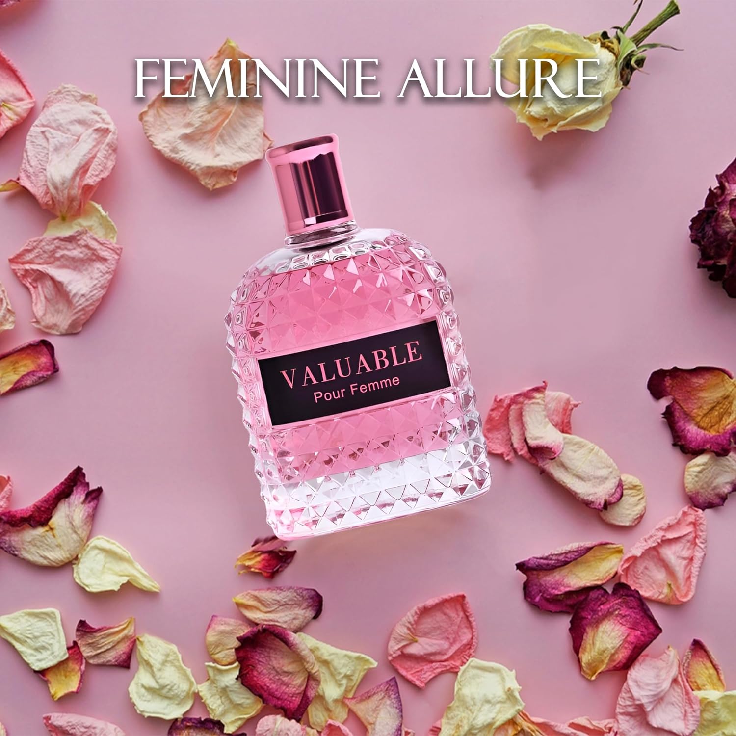 A CENTER 2PCS Perfume Set for Women - Floral Fragrance Gift Set with Vanilla,Sweet Fruity, Powdery, Woody&Musky | 3.4 Fl Oz Each Eau De Pafume(Valentine Milano,Valuable) - Image 4