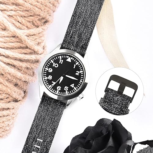 Miniatura 2 de Correa de lona de liberación rápida para reloj de 0.71, 0.79, 0.87, 0.94pulgadas (18, 20, 22, 24 mm), correa de nailon de repuesto resistente y