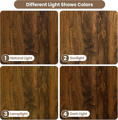 Miniatura 6 de LXCREAT Papel tapiz de madera para despegar y pegar, papel de contacto de grano de madera marrón Shiplap, panel de 17.71 x 118 pulgadas, papel de
