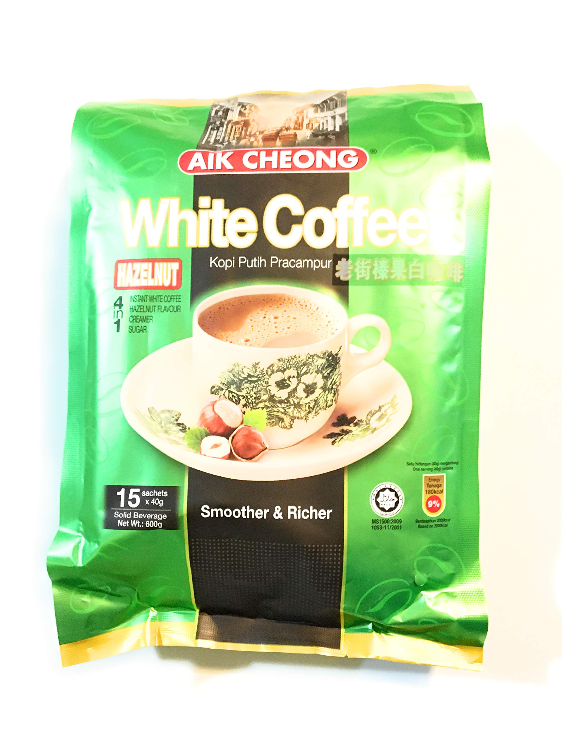 Amazon.com : Aik Cheong 4 In 1 Hazelnut White Coffee(15x40g