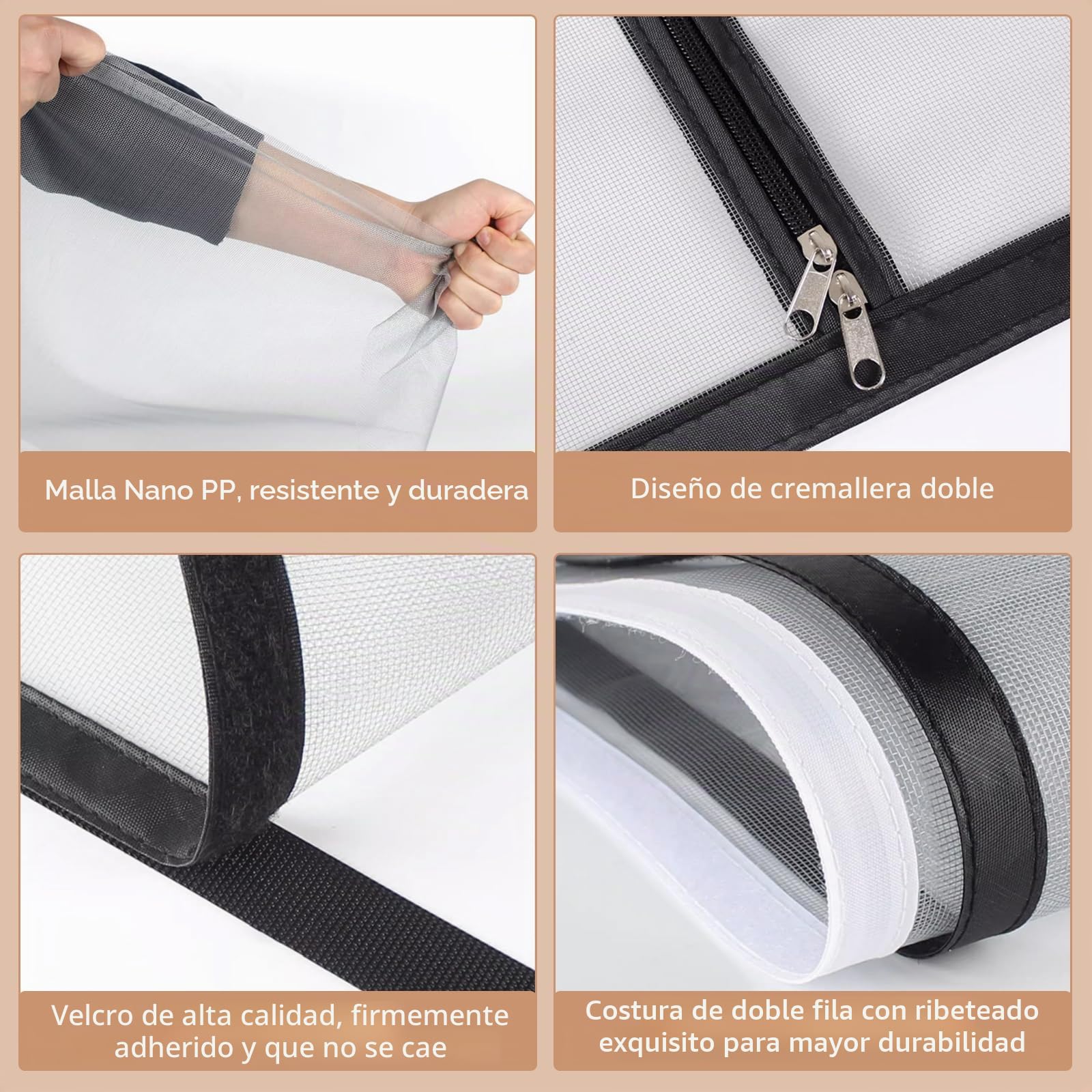 Rejilla para Gatos y Puerta de Balcón - Malla Segura para Mascotas en Salón, Dormitorio, Cocina y Terraza - Resistente y Gruesa para Evitar Escapes (80 x 200)
