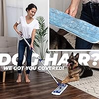 Vista 5 de Professional Dredge Microfiber Flat Mop System for Hardwood Tile Laminate & Vinyl Floors with 3 Washable Wet Dry Dust Cleaning Pads - Good for