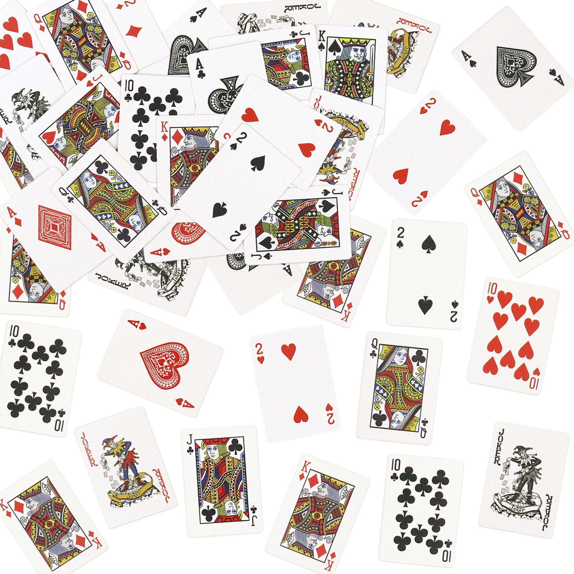 Blumomon 182Pcs Double-sided Poker Party Confetti Printed Poker Cards Confetti Playing Cards Paper Confetti for Poker Birthday Table Decorations Casino Las Vegas Poker Party Decorations Supplies