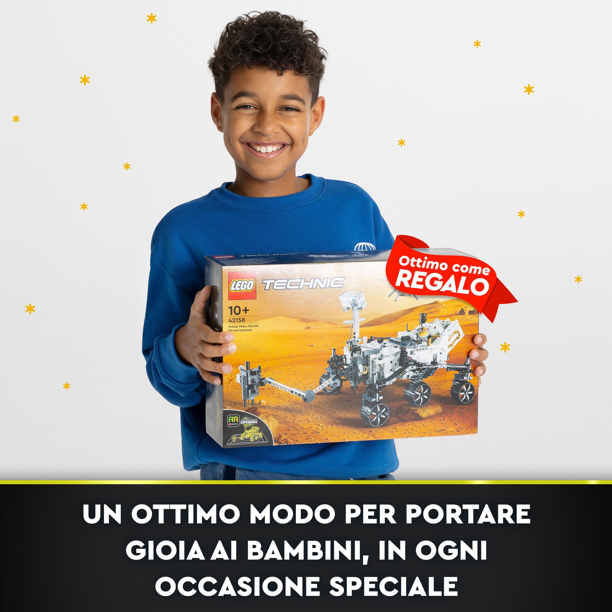 LEGO 42158 Technic NASA Mars Rover Perseverance, Set Spaziale con Esperienza App AR, Idea Regalo di Compleanno per Bambini e Bambine dai 10 Anni in su, Modellino da Costruire di Gioco Scientifico