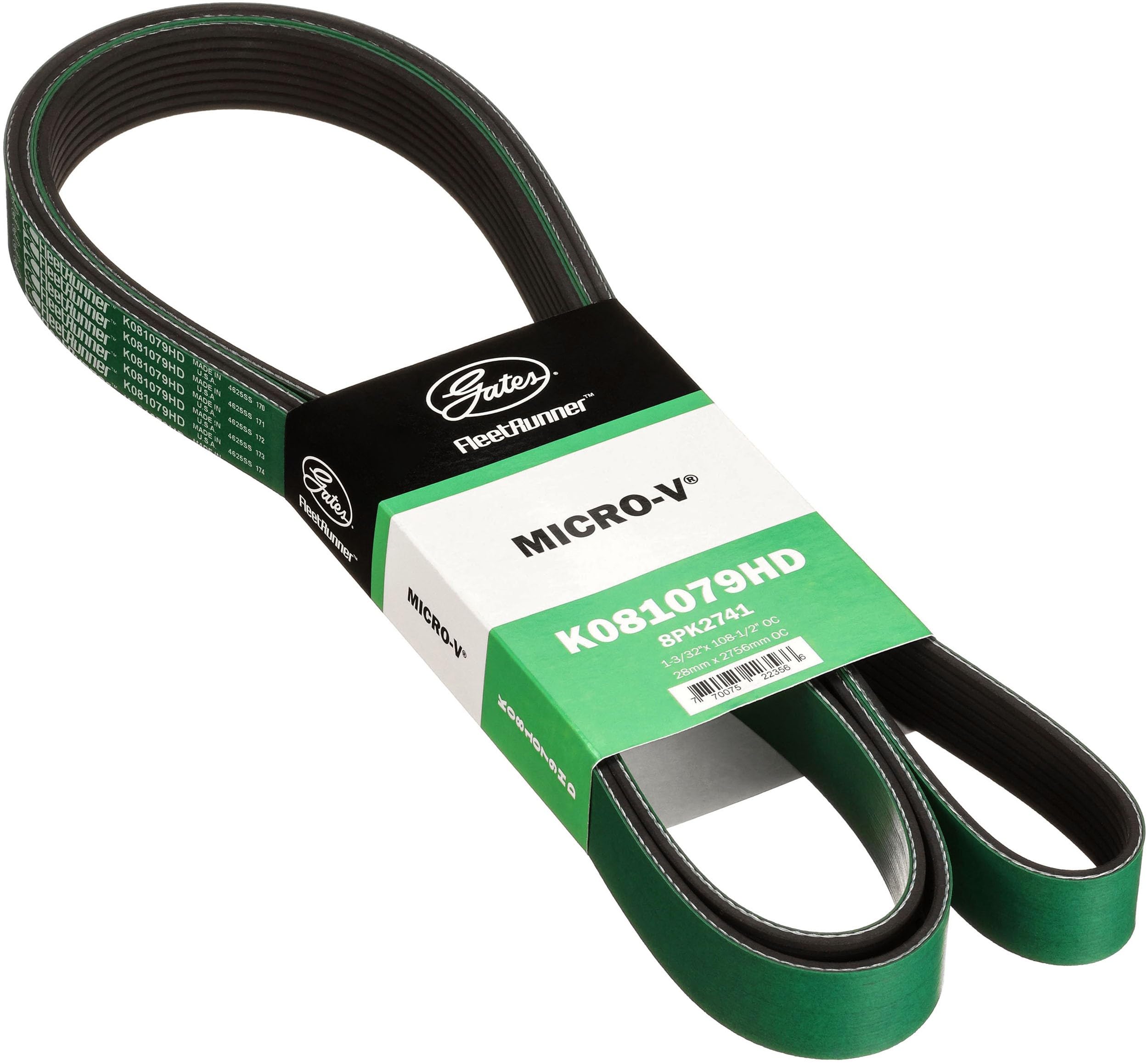 Amazon.com: Gates K081079HD FleetRunner Micro-V Serpentine Drive