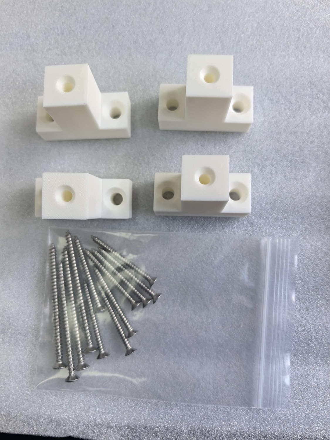 Hardware 1-1/2" (38.5mm) Plastic Drawer Slide Cabinet Side Spacer, White