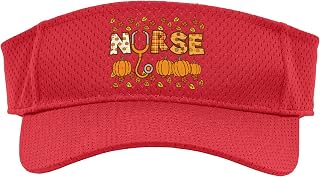 Plaid Nurse Pumpkin Thanksgiving Scrub Fall Nursing Women Sport Sun Visor