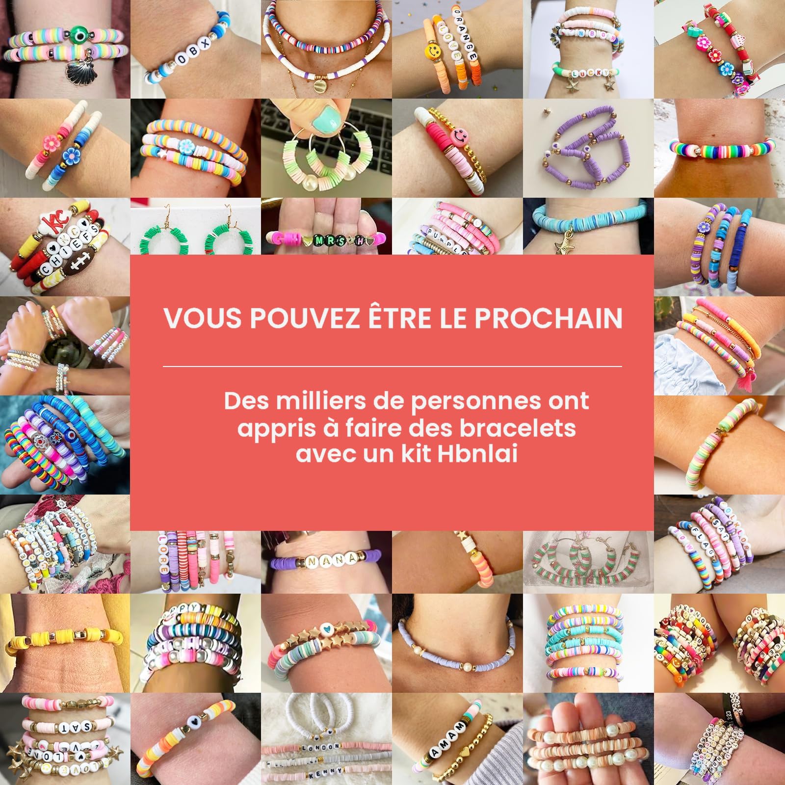 Kit De Fabrication De Bracelets 3400 Perles D'argile - Crée Tes Bijoux D'amitié
