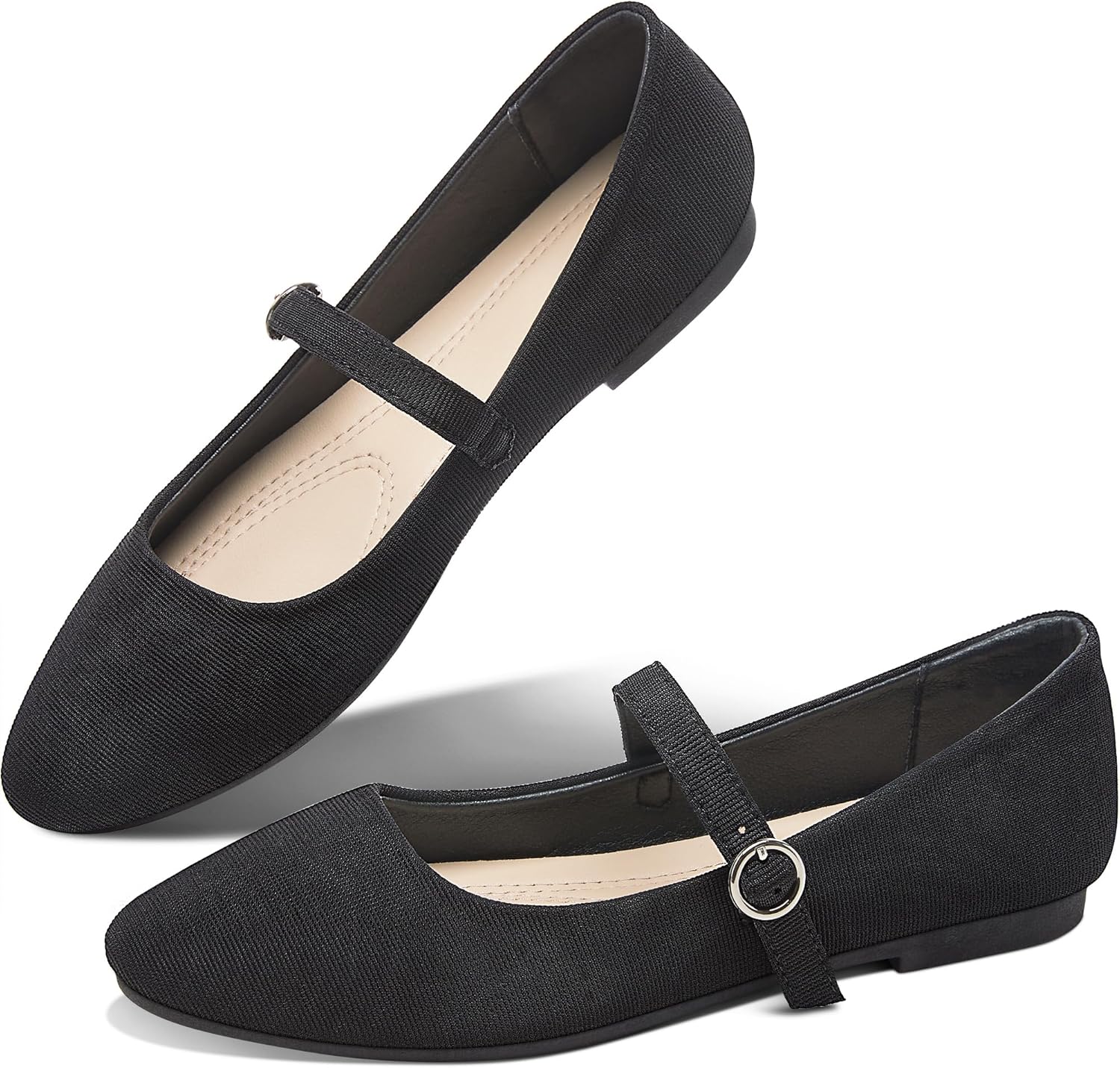 Obtaom Women Ballet Flats - Comfortable Classic Strap