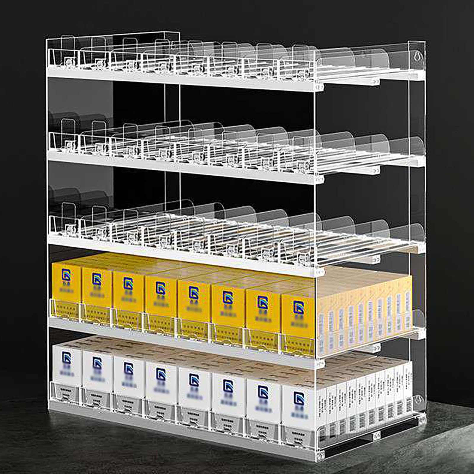 Support d'organisateur de cigarettes automatique pour éviter le désordre en rayon