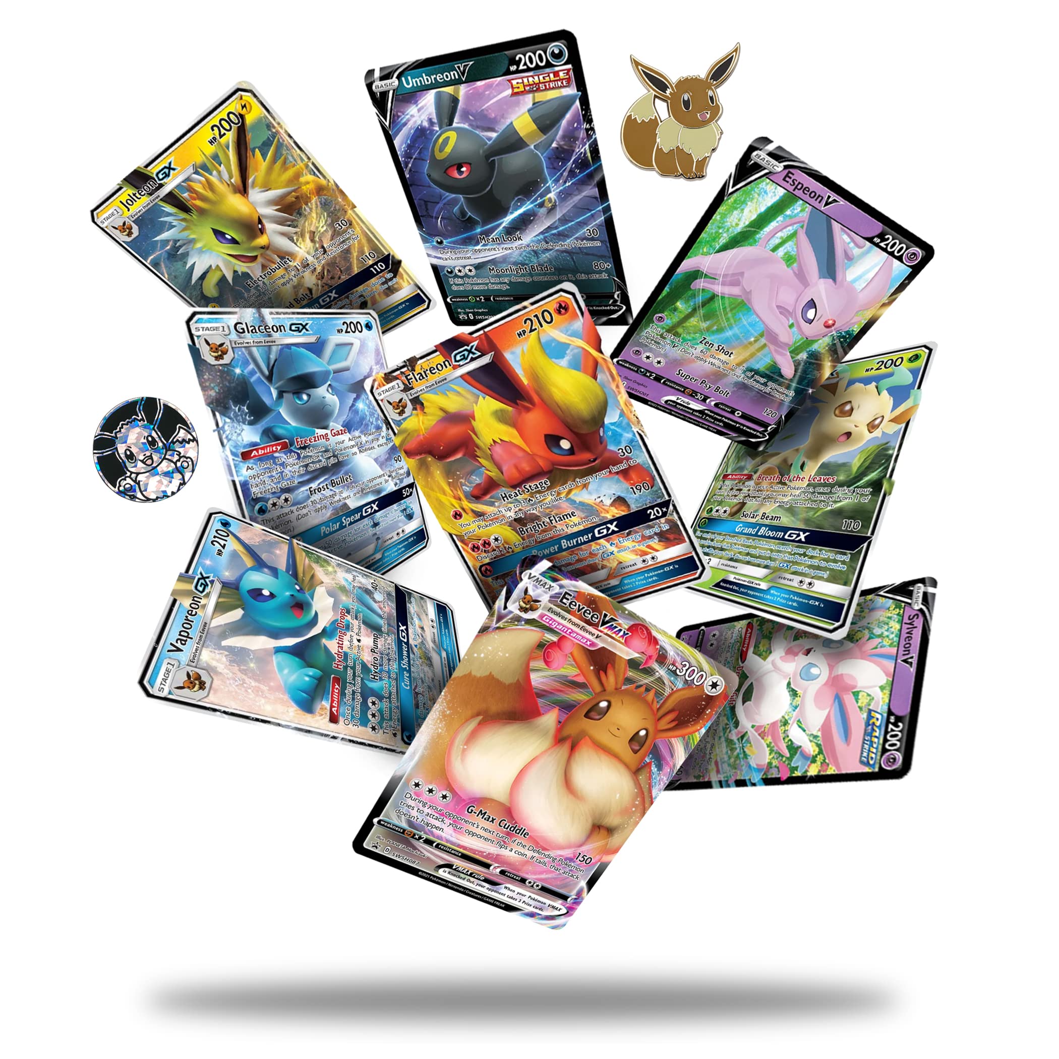 golden eevee pokemon card Golden Groundhog TCG Deck Box Featuring Eevee + All Eeveelution Lot -  Jolteon - Flareon - Vaporeon - Espeon - Glaceon - Leafeon