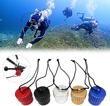 Aluminum Underwater Scubas Diving Dive Din Regulator Threaded Plug Protector Caps Replacements