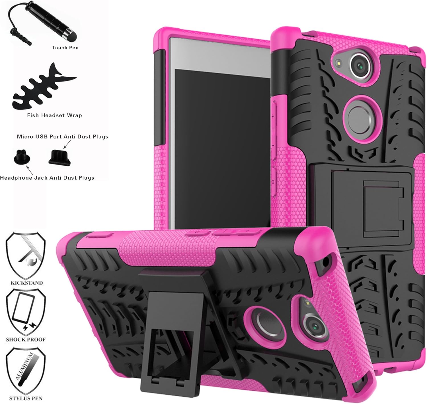 Funda Híbrida Delgada Y Rígida Mate Para Sony Xperia XZ2 Compact - Con Protección De Pantalla Incluida