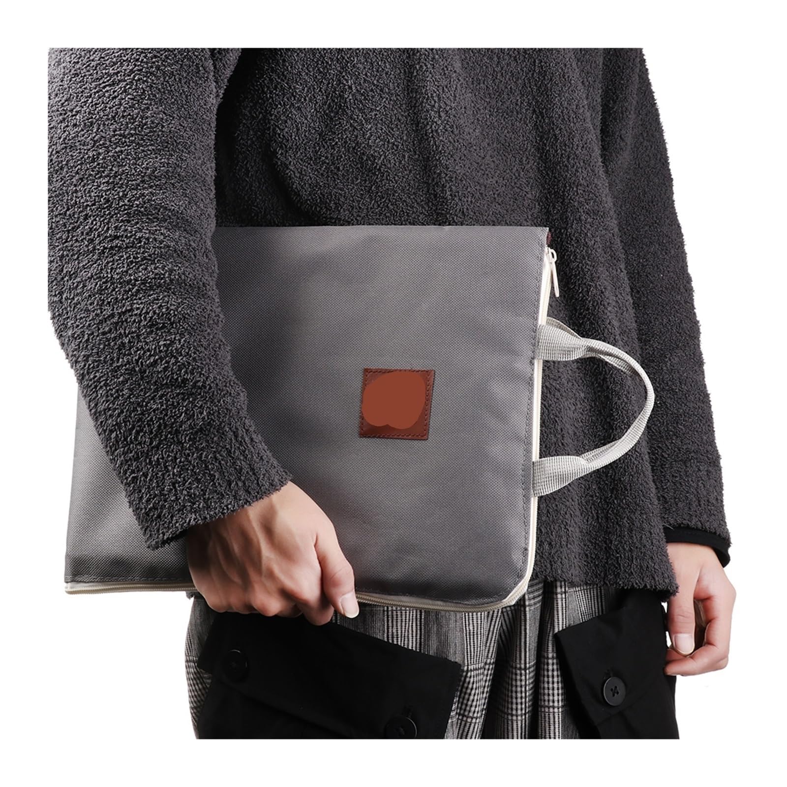 6pcs File Folder Large Canvas Zipper Multifunctional A4 Document Bag Business Briefcase Organizer Stationery Per Scrivania