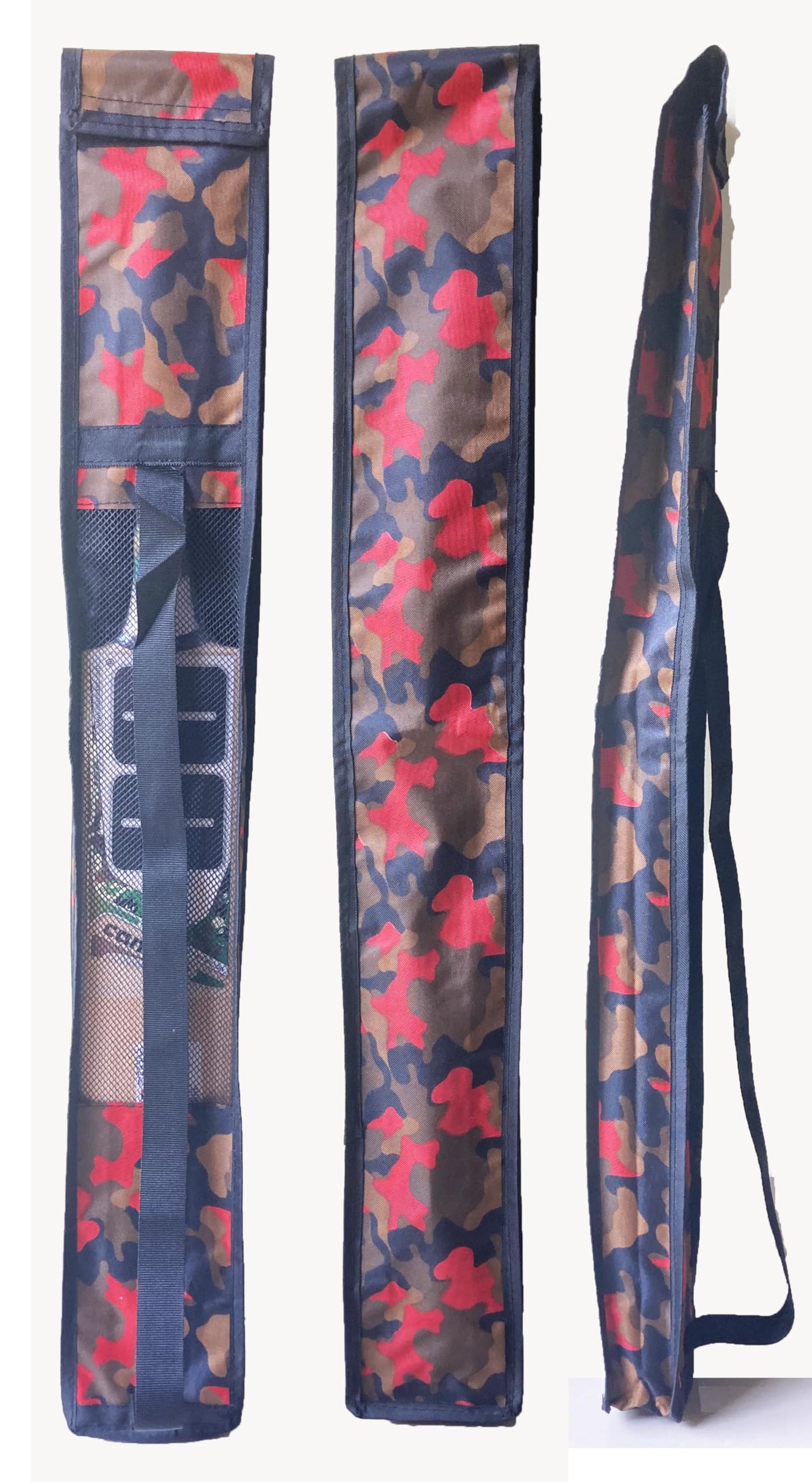 KE Camo Rose RED Cricket Bat Cover (Foam Padded)| (Adjustable Strap) Suited for All Bats