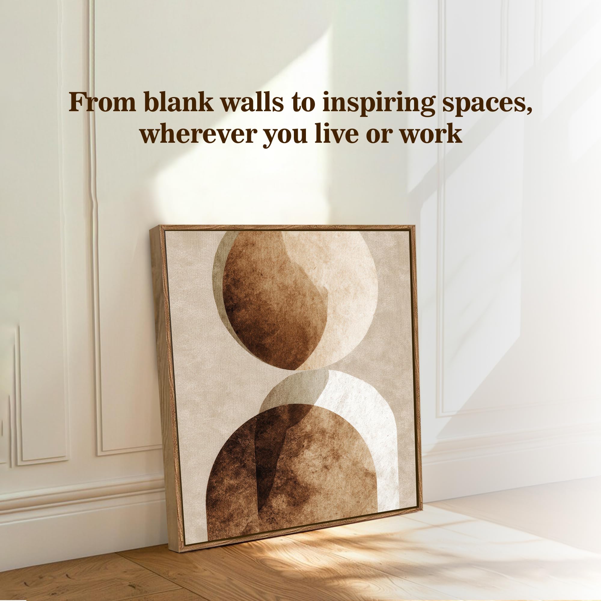 Abstract Boho Framed Painting - Wall Art Decor -5