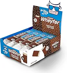 Chocowheyfer, Mais Mu, Wafer Proteico Sabor Chocolate e Coco, 6g de Proteína, Zero Açúcar, Display com 12 Unidades