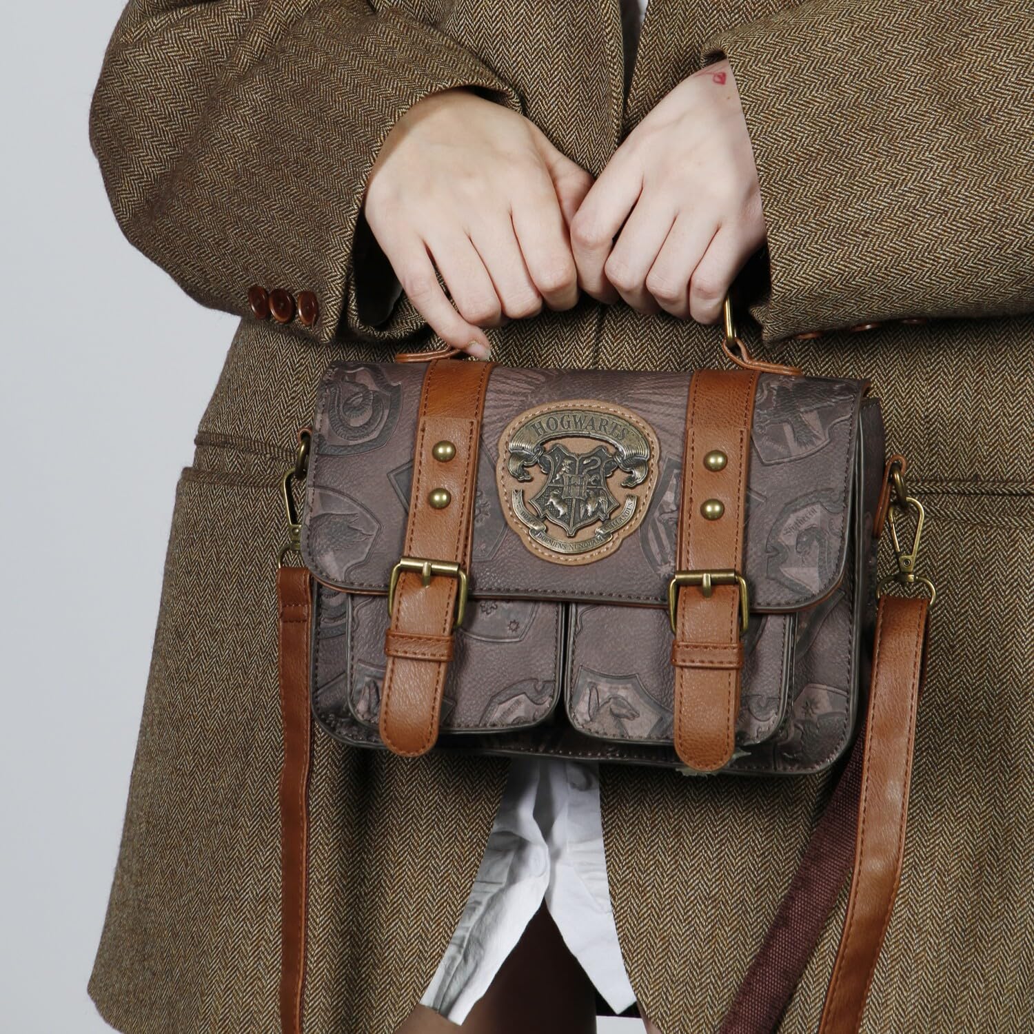 Harry Potter Pride -Mała Torebka na Ramię Satchel, Brązowa, 23 x 19 cm