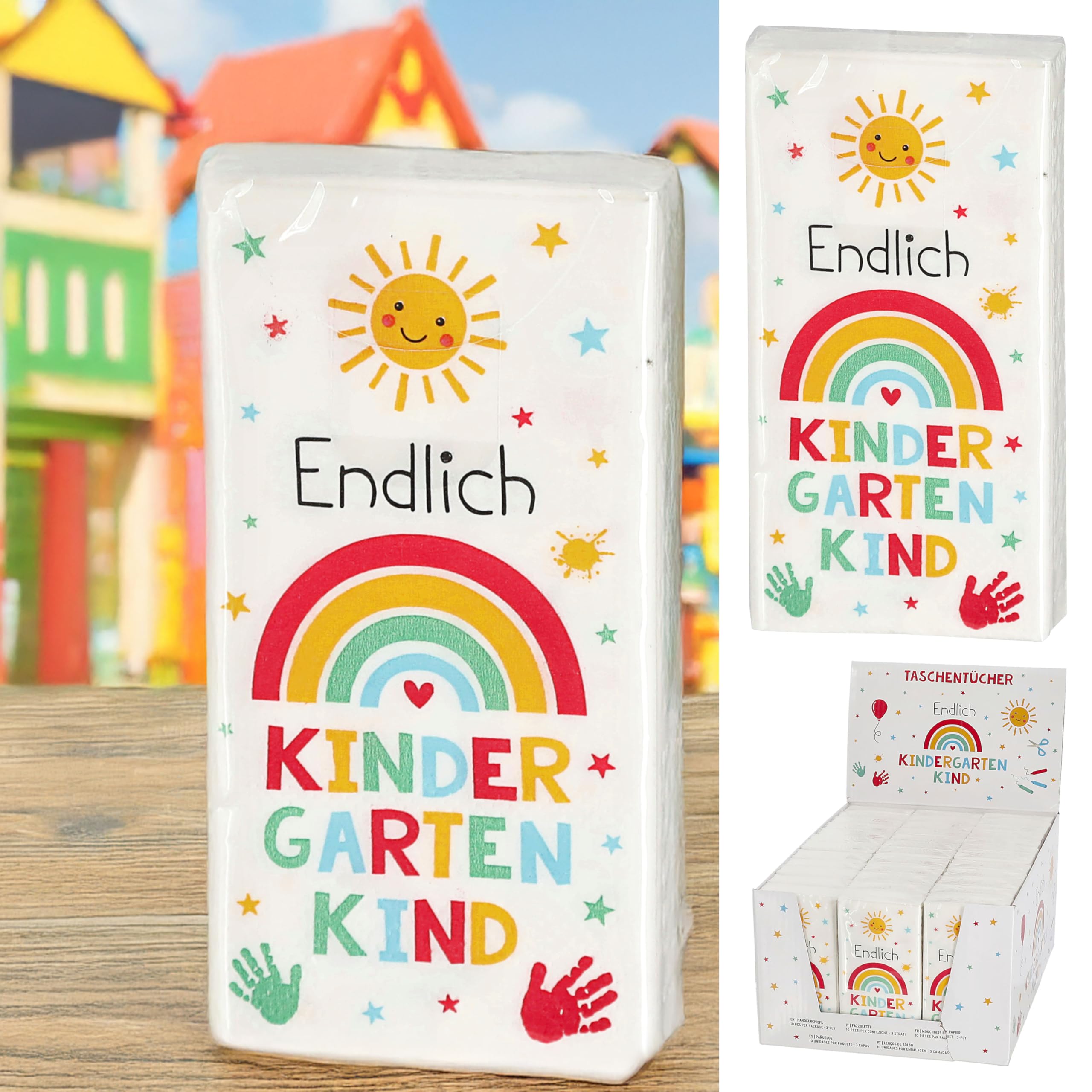 Taschentücher 'Kindergarten' 36x10er Pack Display | 5x11x2cm Papier 3lagig | Papiertaschentücher Tempo (Taschentücher Kindergarten)