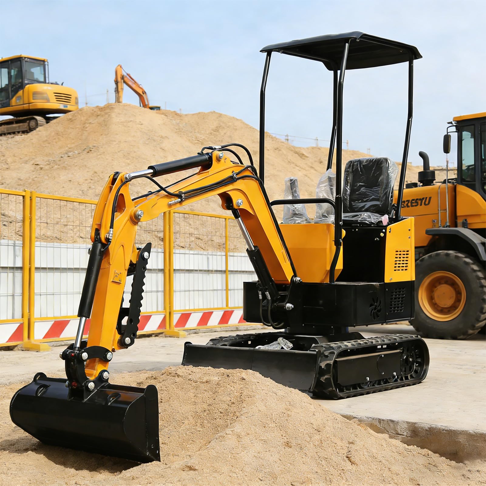Planierlöffel 60 cm für Minibagger 800-1800 kg, Baggerschaufel | Glatte Schneidkante, zahnlose Ausführung, präzises Planieren, saubere Aushubarbeiten, geeignet für Sand und Erde
