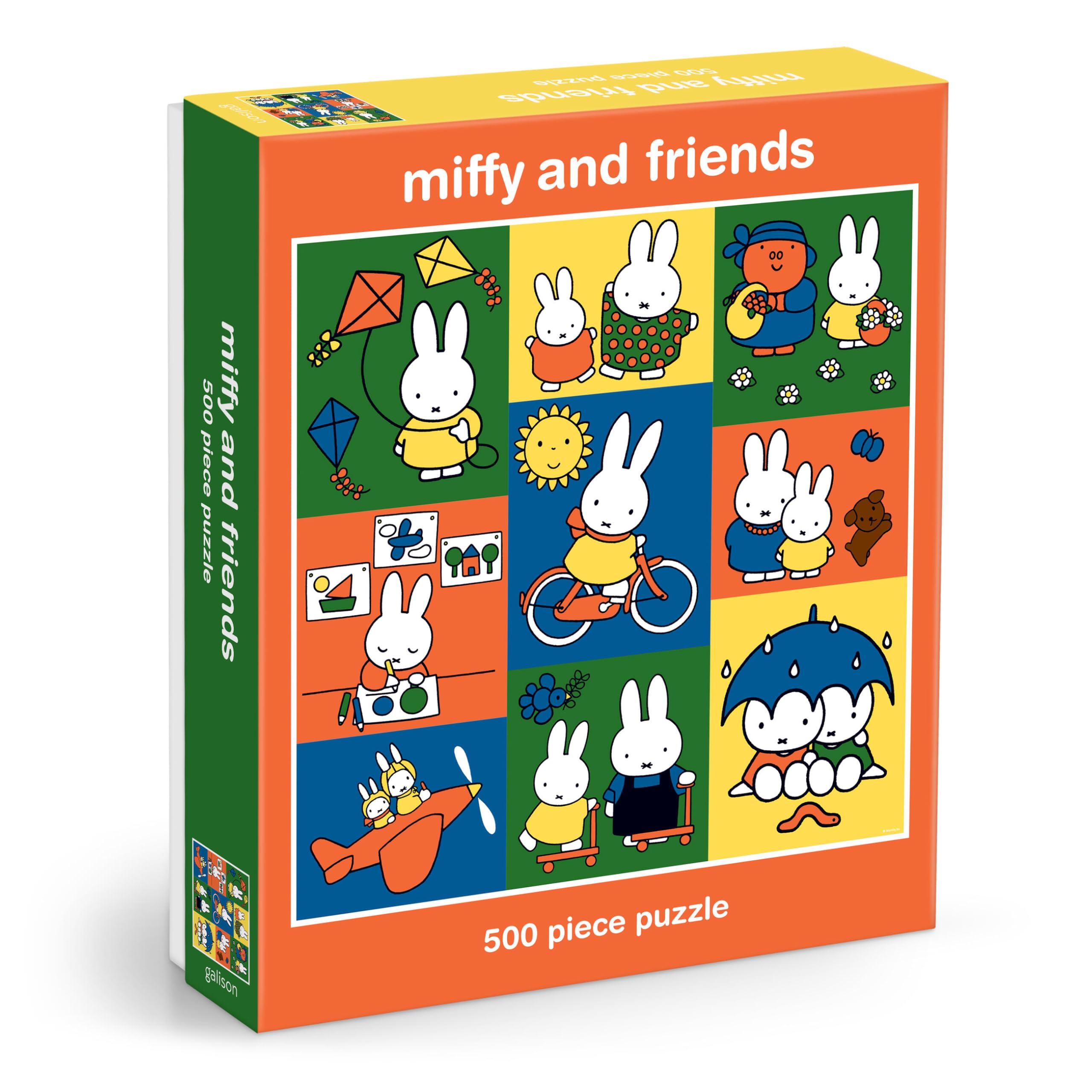 Galison Miffy and Friends – 500 Piece Jigsaw Puzzle Featuring Cute Artwork of Miffy and Friends