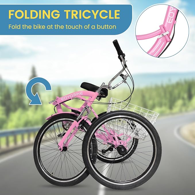 Triciclo plegable adulto 7 velocidades 20 pulgadas miniatura 8
