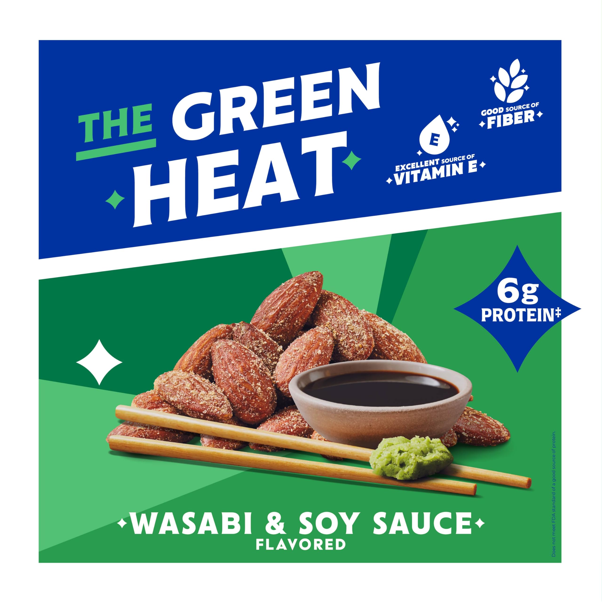 Blue Diamond Almonds, Bold Wasabi & Soy Sauce, 6 Oz