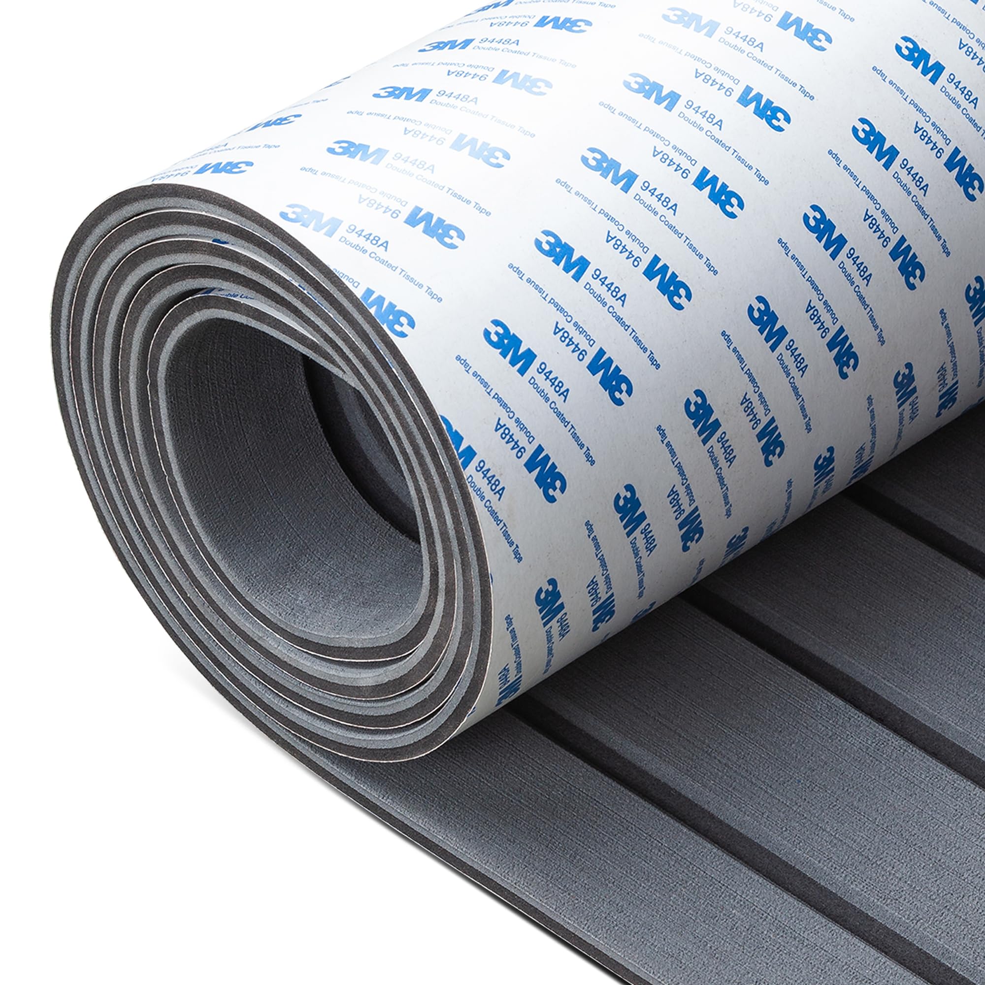 Fullfire EVA Foam Boat Flooring Sheet Faux Teak Marine Decking with Adhesive Backing, Boat Deck Pad for Yacht RV Jet Ski Kayak 96"x47"/35"/24"/16", 47"x16"Carbonfree Certified