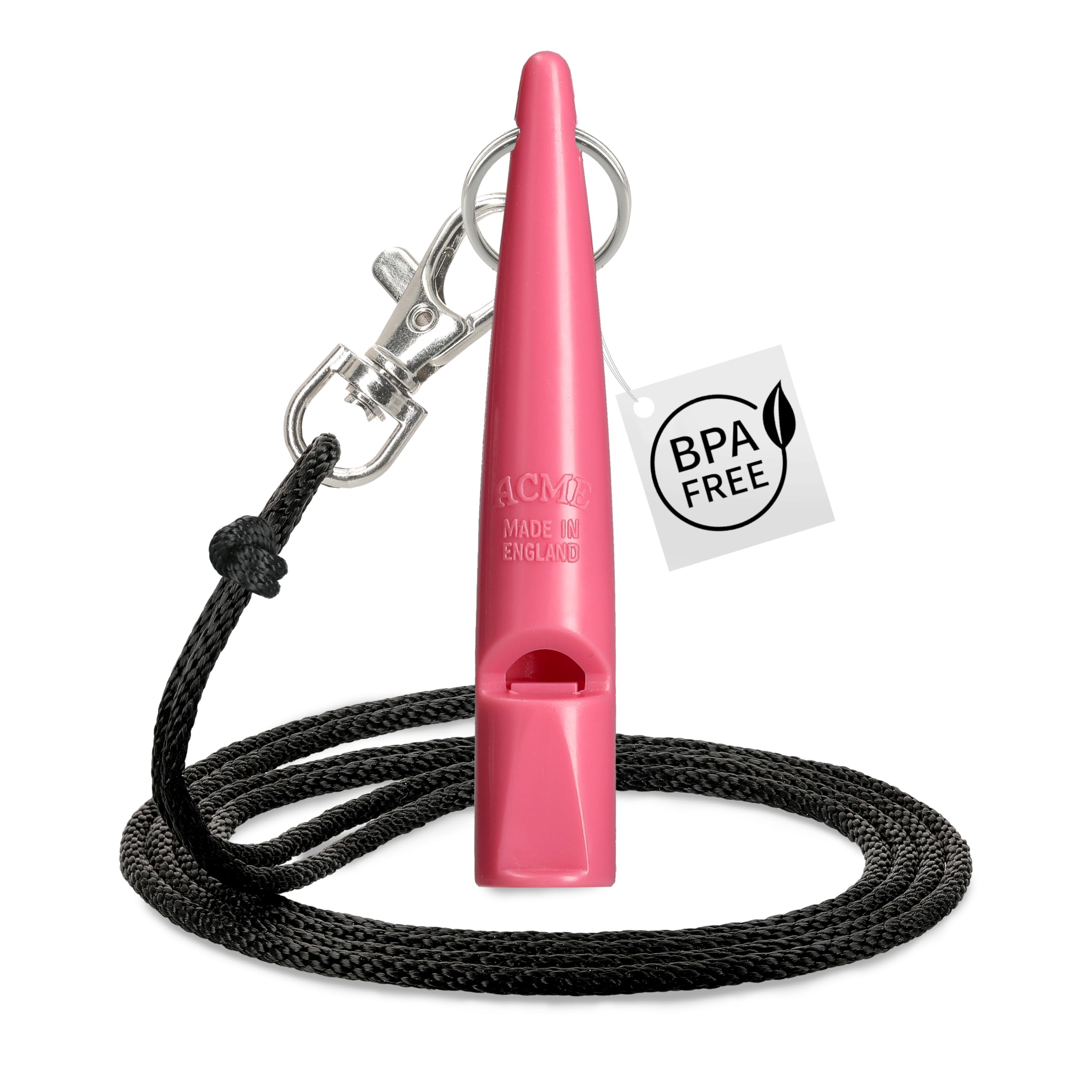 ACME Hundepfeife No. 211,5 mit Pfeifenband | Im Doppelpack | 2 Pfeifen inklusive 2 Bänder | Ideal für den Rückruf - Laut und weitreichend (Black + Honeysuckle)