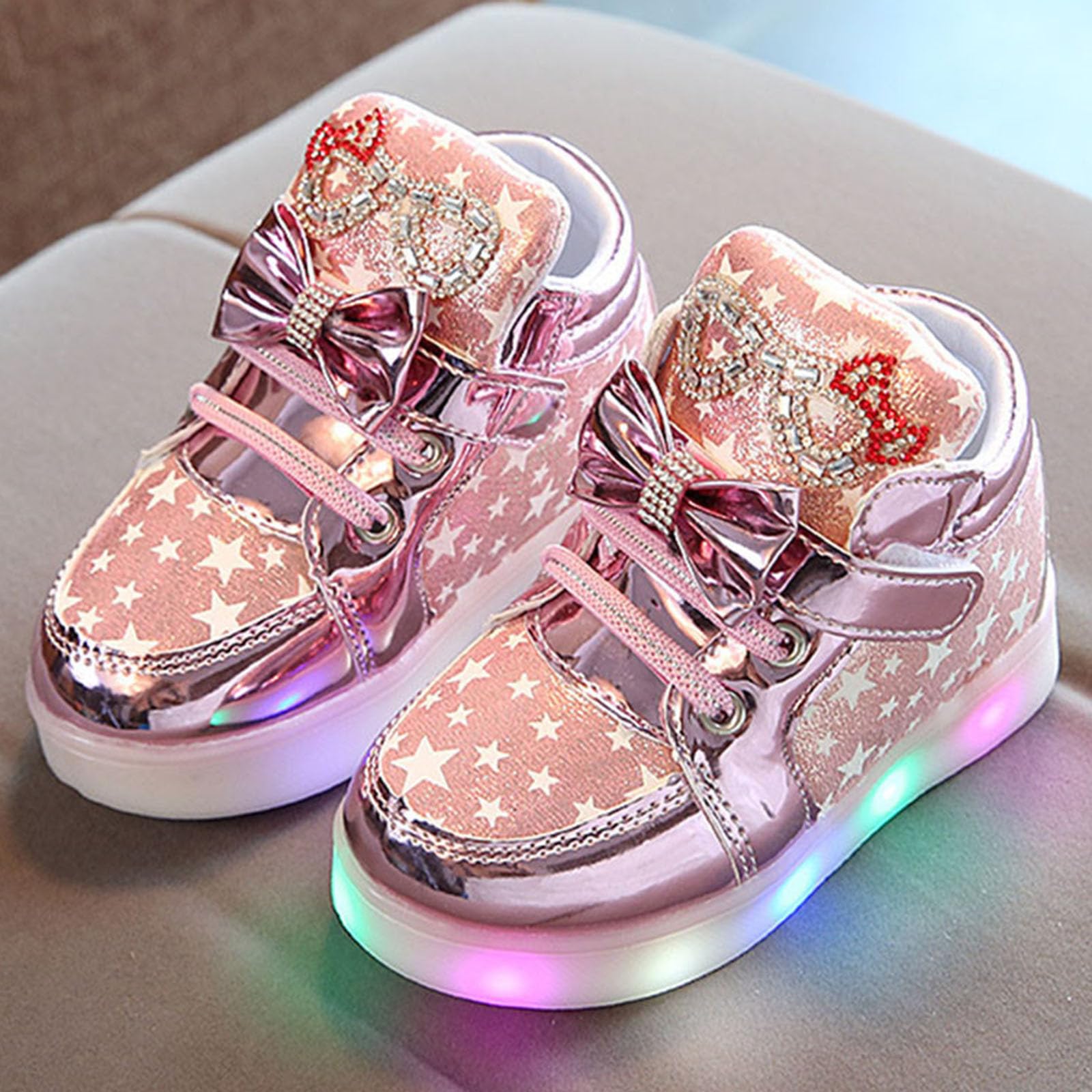 Générique Chaussures de Sport Lumineuses Montantes pour garçons et Filles - Lumières LED Clignotantes - Chaussures de Sport antidérapantes pour USB pour Enfants