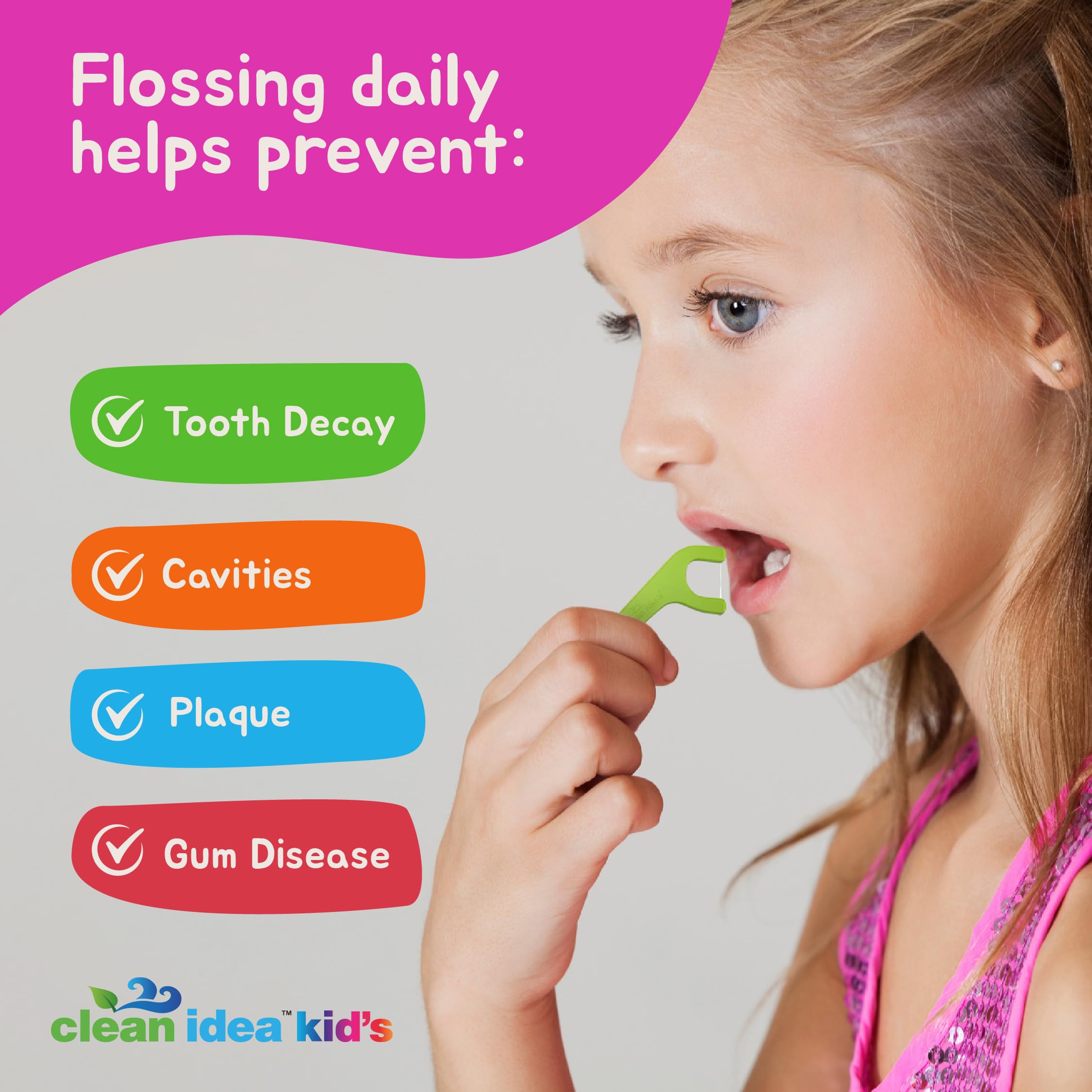 Ecoflosser para niños, 200 unidades